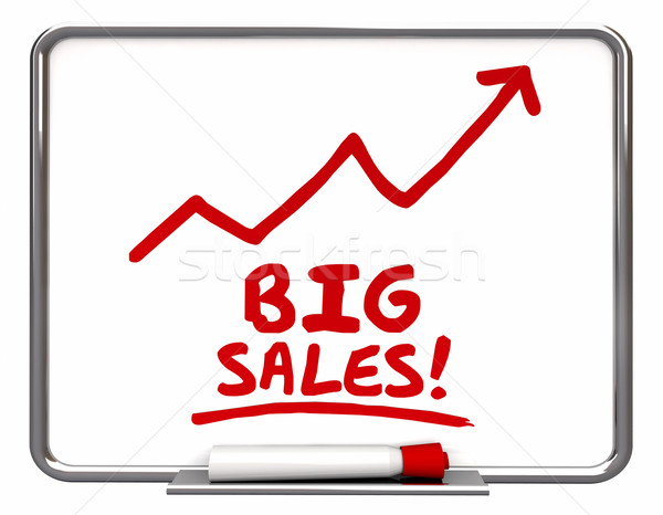 Big Sales More Selling Arrow Up Words 3d Illustration Stock photo © iqoncept