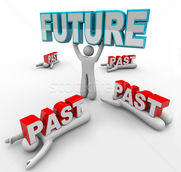 Leader with Vision Accepts Future Change Others Stuck in Past Stock photo © iqoncept