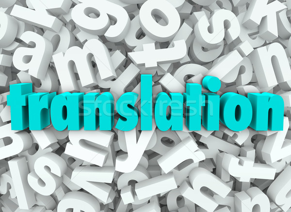 Traduction 3D lettre langue mot [[stock_photo]] © iqoncept