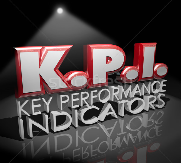KPI Key Performance Indicators Words Spotlight Evaluation Review Stock photo © iqoncept