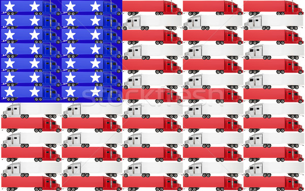 USA United States America Truck Flag Red White Blue Stock photo © iqoncept