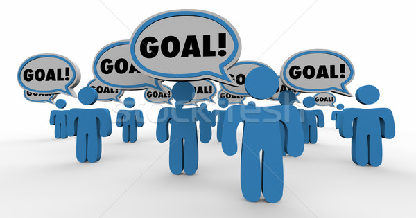 Goal Shared Mission Objective Team People Working Together 4K Stock photo © iqoncept