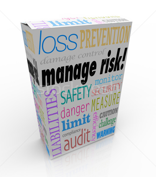 Manage Risk Package Box Security Safety Limit Liability Loss Stock photo © iqoncept