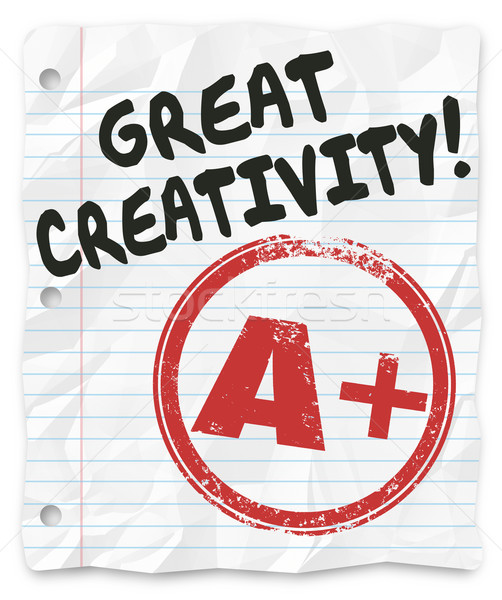 Great Creativity A Plus Grade Paper Homework Writing Report Assi Stock photo © iqoncept