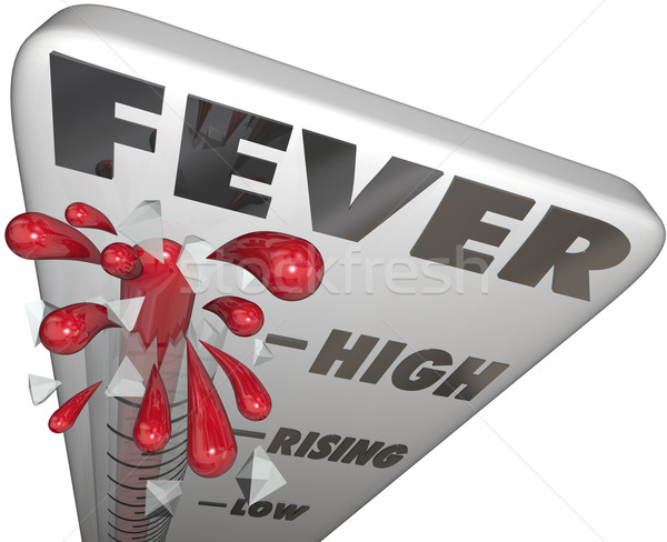 Fever Thermometer Measure Illness Temperature Sick Cold Flu Stock photo © iqoncept