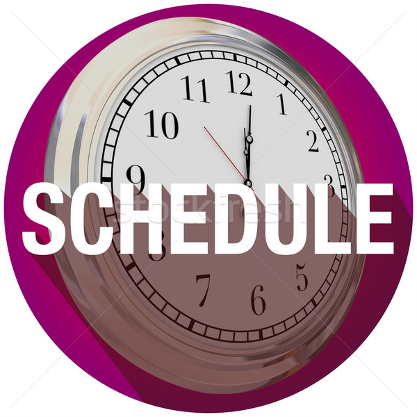 Schedule Clock Long Shadow Appointment TIme Meeting Stock photo © iqoncept