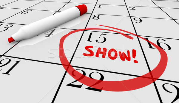 Show Concert Event Performance Calendar Day Date 3d Illustration Stock photo © iqoncept
