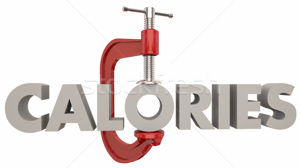 Calories Reduce Eating Lose Weight Diet Vice Clamp 3d Illustrati Stock photo © iqoncept