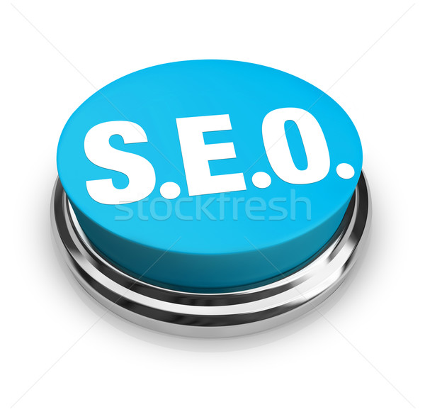 Seo синий кнопки акроним бизнеса веб Сток-фото © iqoncept