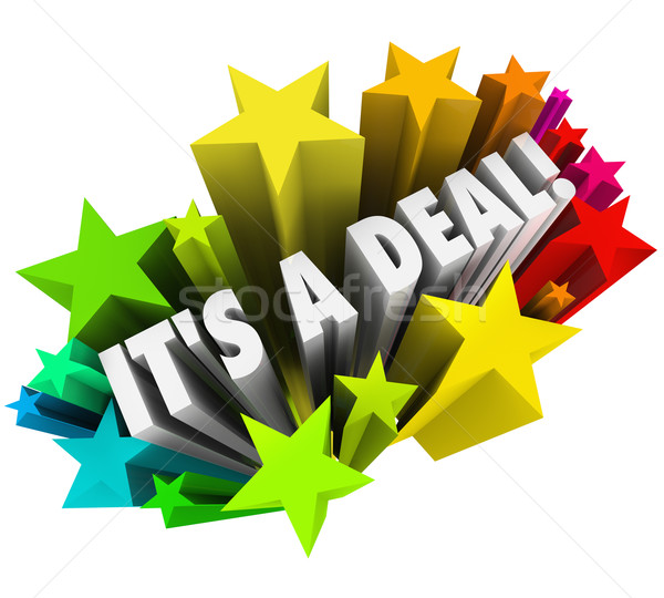 It's a Deal Fireworks Sold Contract Successful Sale Stock photo © iqoncept