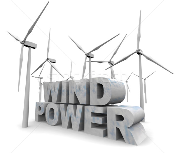 Wind Power Words - Alternative Energy Stock photo © iqoncept