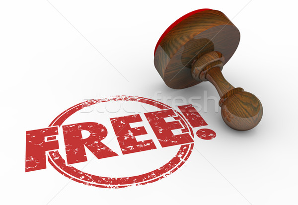 Stockfoto: Gratis · Rood · stempel · woord · bonus · inhoud