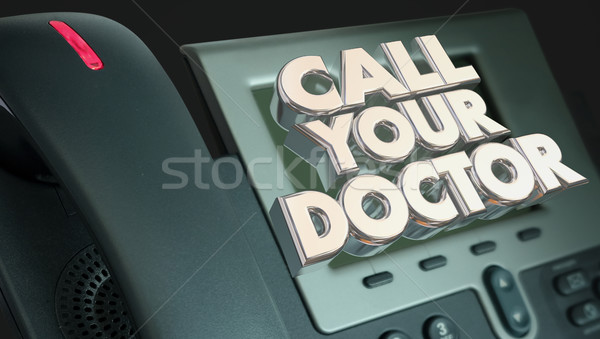 Llamada médico teléfono médicos ayudar consejo Foto stock © iqoncept