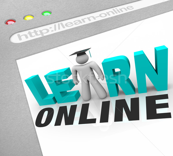 Learn Online - Web Screen Stock photo © iqoncept