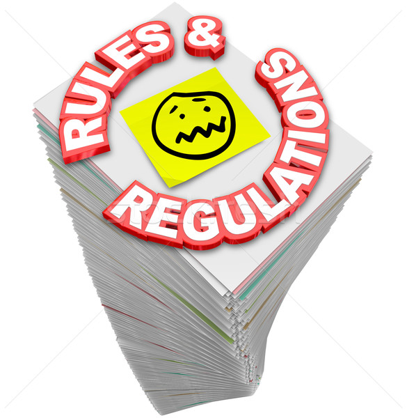 Rules Regulations Paperwork Stack Pile Endless Laws Guidelines F Stock photo © iqoncept