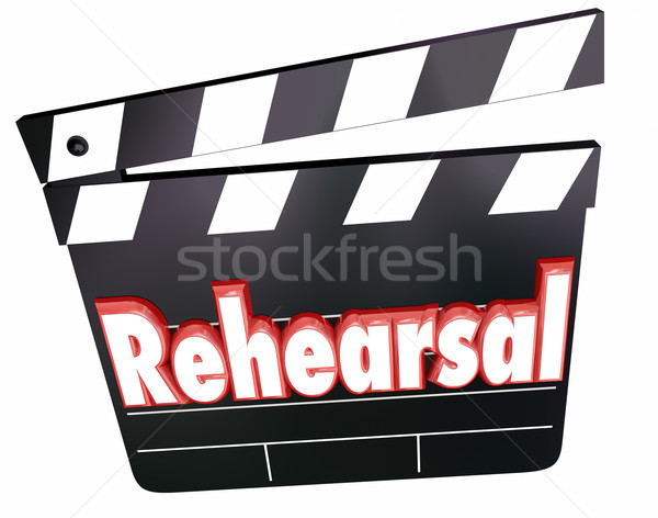 Rehearsal Movie Film Clapper Board Acting Practice Stock photo © iqoncept
