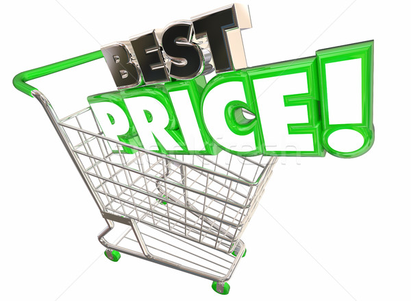 Best Price Shopping Cart Lowest Sale Deal 3d Illustration Stock photo © iqoncept