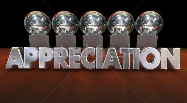 Appreciation Awards Trophies Thanking Good Peformance 3d Animati Stock photo © iqoncept