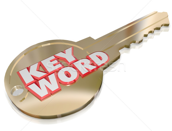 Keyword Gold Key Password Security Optimizaiton Access Stock photo © iqoncept