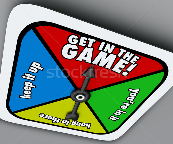 Get In The Game Spinner Compete Win Competition Take Chance Stock photo © iqoncept