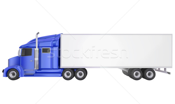 Blauw 18 klasse vrachtwagen exemplaar ruimte taxi Stockfoto © iqoncept