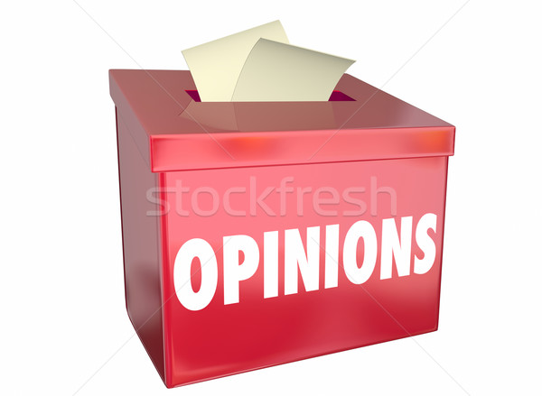 Vélemények küld hozzászólások doboz 3d illusztráció papír Stock fotó © iqoncept