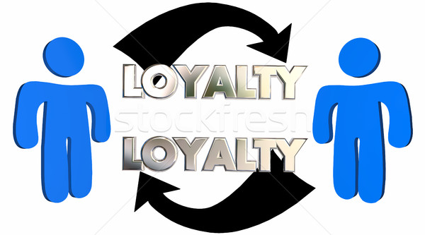 Loyalty Customer Employee Relationship People Arrows 3d Illustra Stock photo © iqoncept