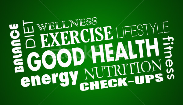 Good Health Nutrition Diet Fitness Exercise 3d Illustration Stock photo © iqoncept