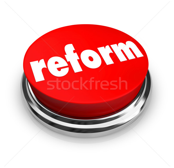 Reform - Red Button Stock photo © iqoncept