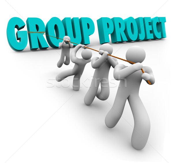 Group Project People Students Workers Cooperation Collaboration Stock photo © iqoncept