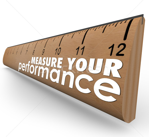 Measure Your Performance Words Ruler Evaluation Review Stock photo © iqoncept