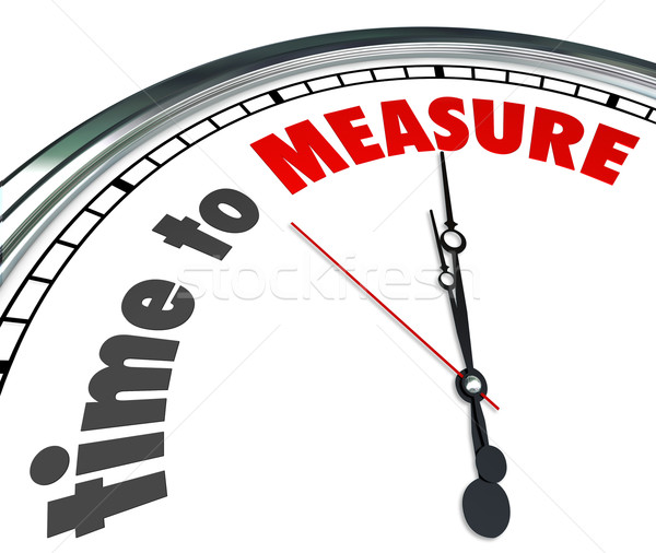 Time to Measure Words Clock Gauge Performance Level Stock photo © iqoncept