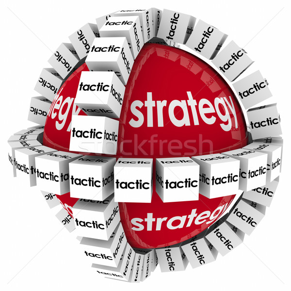 Stockfoto: Strategie · tactiek · procede · procedure · missie · doel