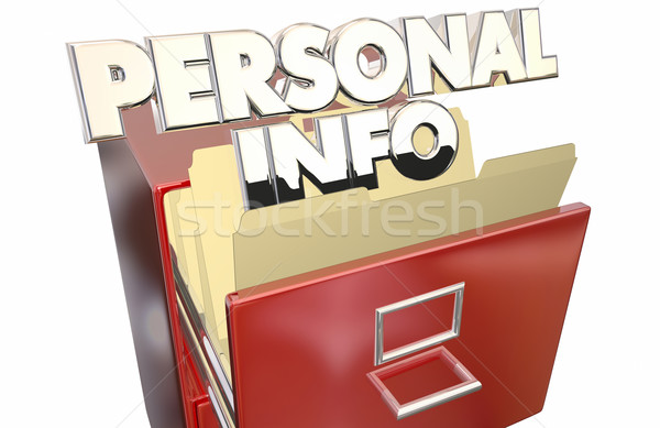 Personal Info File Folder Cabinet Sensitive Secret Private Data Stock photo © iqoncept
