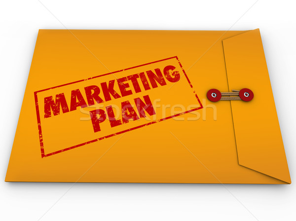 Vertrouwelijk marketing plan envelop geheime strategie Stockfoto © iqoncept