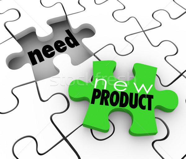 New Product FIlling Need Business Service Sell  Customers Puzzle Stock photo © iqoncept