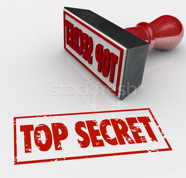 Stock photo: Top Secret Stamped Red Grungy Words Secret Private Restricted In