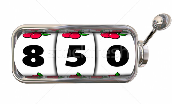 850 Credit Score Report Rating Number Slot Machine Wheels Stock photo © iqoncept