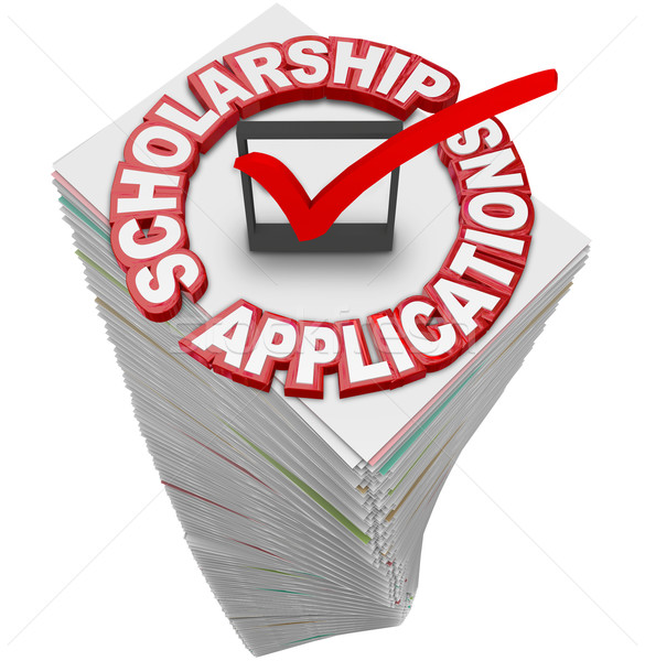 Stypendium aplikacje kolegium finansowych wsparcia formalności Zdjęcia stock © iqoncept