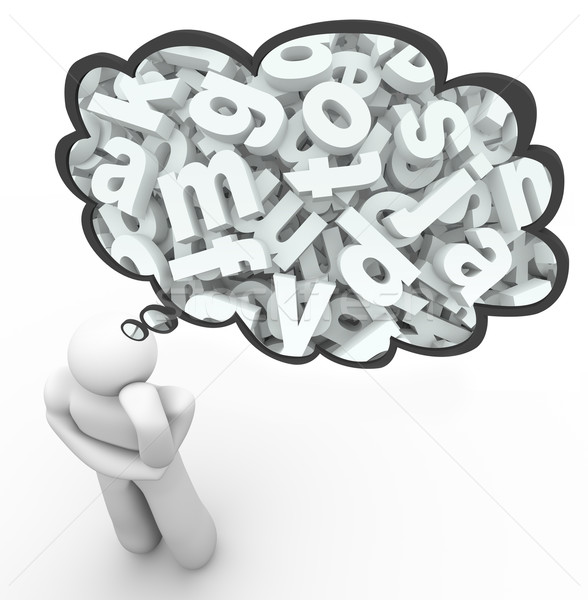 Perdu pensé express sentiments 3D lettres [[stock_photo]] © iqoncept