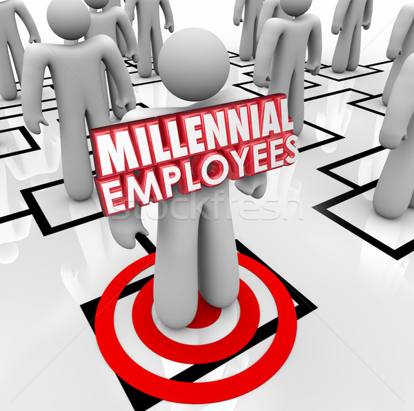Hiring Millennial Employees Organization Chart Staff Young Workf Stock photo © iqoncept