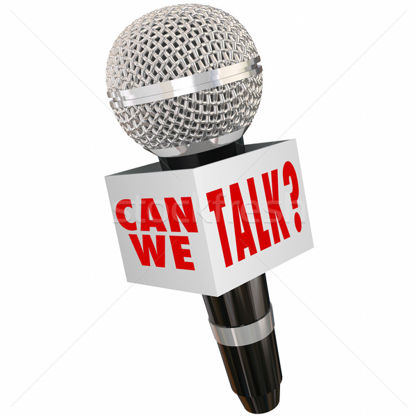 Can We Talk Microphone Box Interview Response Feedback Stock photo © iqoncept