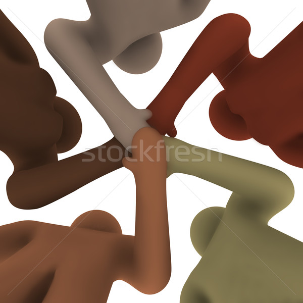 Stock fotó: Sokoldalú · emberek · kezek · alatt · csoport · néhány