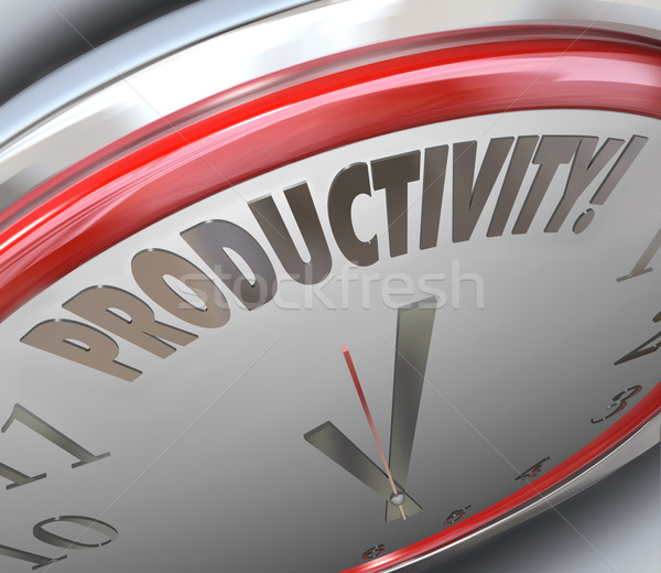 Productivity Clock Increase Efficiency Output More Done Less Tim Stock photo © iqoncept