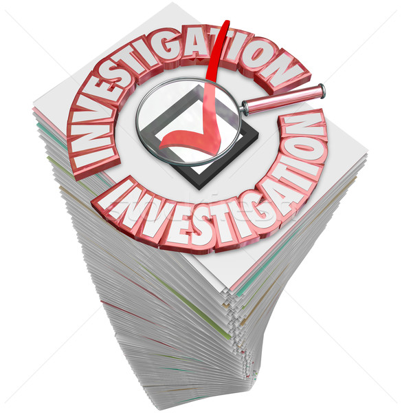 Investigation Paperwork Stack Pile Papers Forms Documents Stock photo © iqoncept