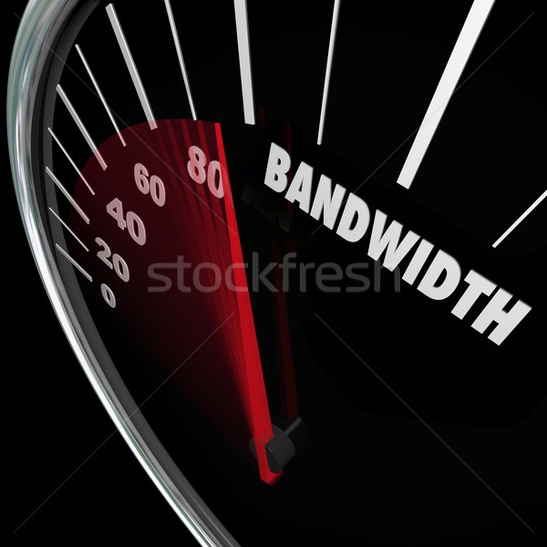 Bandwidth Speedometer Limited Resources Traffic Communication Stock photo © iqoncept