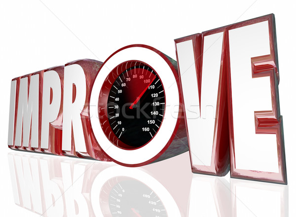 Improve Word Speedometer Measure Increase Better Performance Stock photo © iqoncept