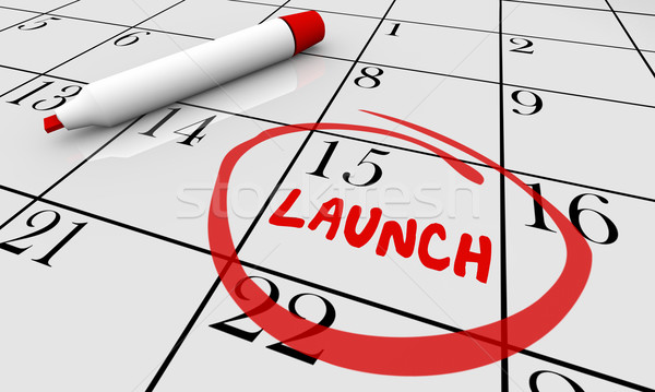 Launch Product New Business Calendar Day Date Circled 3d Illustr Stock photo © iqoncept