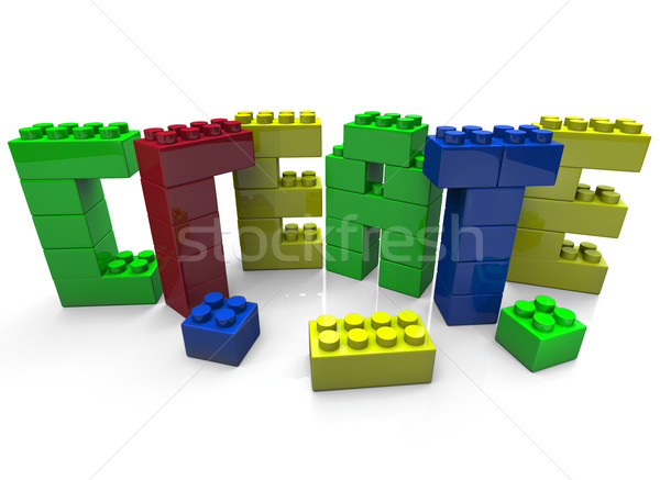 Create - Word Built in Toy Blocks Stock photo © iqoncept