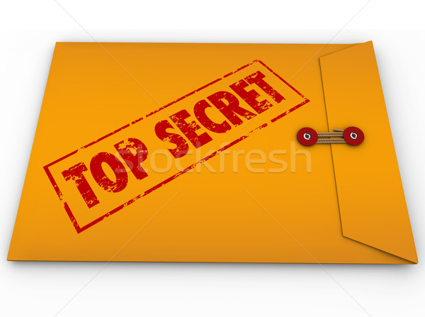 先頭 秘密 秘密の 封筒 情報 黄色 ストックフォト © iqoncept